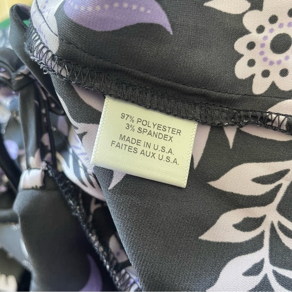 Misa Los Angeles Sylvia Indigo Vines Floral Purple Faux-Wrap Midi Dress EUC Sz S - Picture 11 of 12